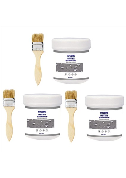 3x Şeffaf Su Geçirmez Tutkal Artı Fırça Su Geçirmez Su Geçirmez Su Geçirmez Su Bazlı Dolgu Macunu Anti-Sızıntısı (Yurt Dışından)