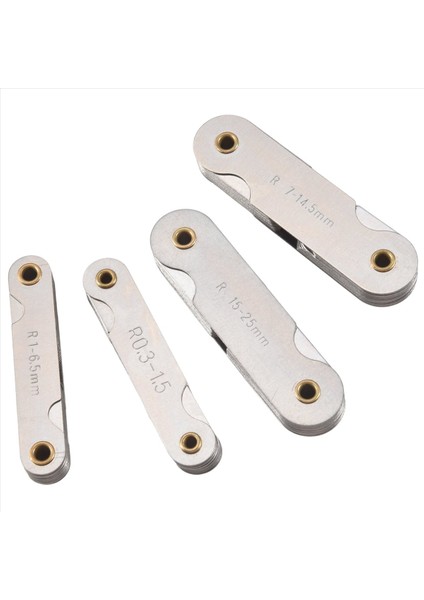 Radıus Gösterge Seti 4pcs Paslanmaz Çelik Yarıçap Filetet Gösterge Ölçüm Aracı (R0 3-1 5/ R1-6 5/ R7-14 5/ R15-25) (Yurt Dışından) fiyatları
