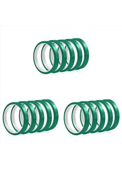 Yüksek Sıcaklık Bant Isıya Dayanıklı Bant Islık Transfer Bandı Süblimasyon Için Kalıntı Yok 10MM x 33M 108FT (Yeşil-15 Rulo) (Yurt Dışından)