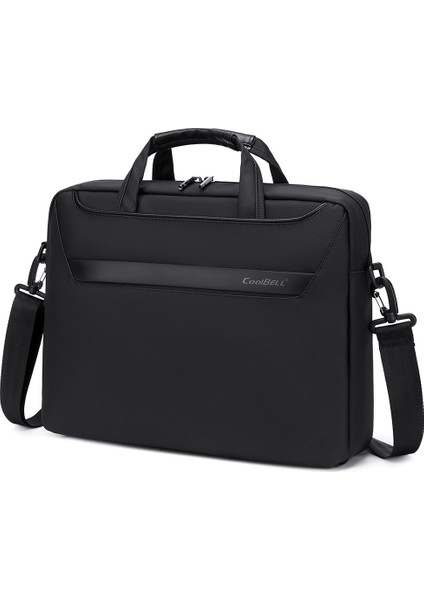 Coolbell CB-2128 15,6 Inç Dizüstü Bilgisayar Çantası Tek Omuz Askılı Postacı Çantası Darbeye Dalı Su Geçirmez Iş Çantası - Siyah (Yurt Dışından)