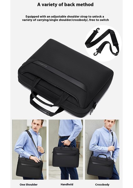 Coolbell CB-2128 15,6 Inç Dizüstü Bilgisayar Çantası Tek Omuz Askılı Postacı Çantası Darbeye Dalı Su Geçirmez Iş Çantası - Siyah (Yurt Dışından) fırsatları