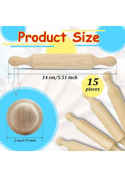 90 Adet Ahşap Mini Yuvarlanma Pimi 6 Inç Uzunluğunda Mutfak Pişirme Pimi Küçük Ahşap Hamur Silindiri Çocuklar Için Fondan (Yurt Dışından) modelleri