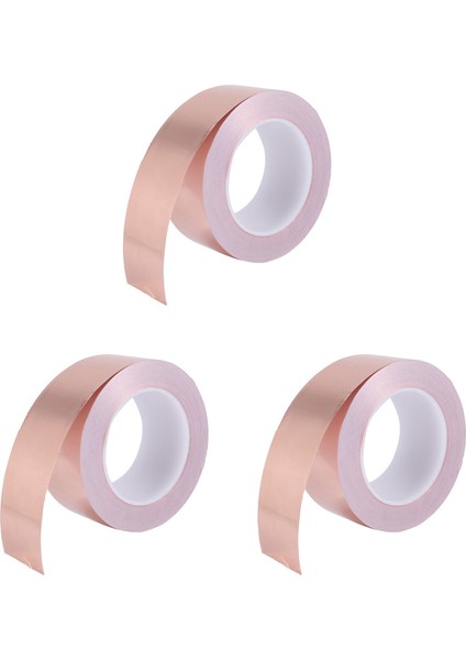 Elektrik Onarımları Için Emı Korumalı Iletken Yapıştırıcı Için 3x Bakır Folyo Bandı 50MM x 30M Salyangoz Bariyer Bant Gitar (Yurt Dışından)