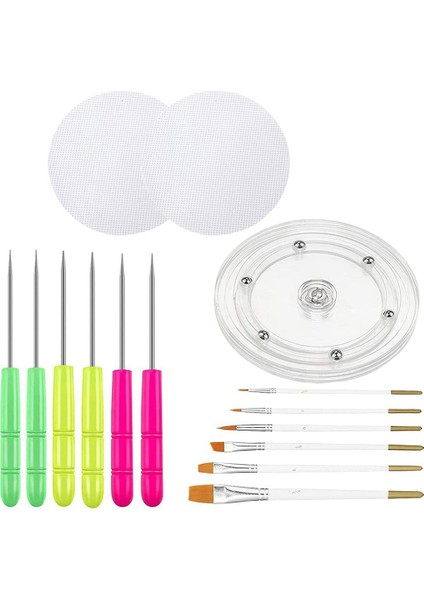 Çerez Dekorasyon Kiti Yuvarlak Çerez Çarp Bağlantı Dekorasyonu Çerez Fondan Fırça Buzlanma Aracı Çerez Döner Dekorasyon (Yurt Dışından)