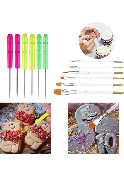 Çerez Dekorasyon Kiti Yuvarlak Çerez Çarp Bağlantı Dekorasyonu Çerez Fondan Fırça Buzlanma Aracı Çerez Döner Dekorasyon (Yurt Dışından) fiyatları