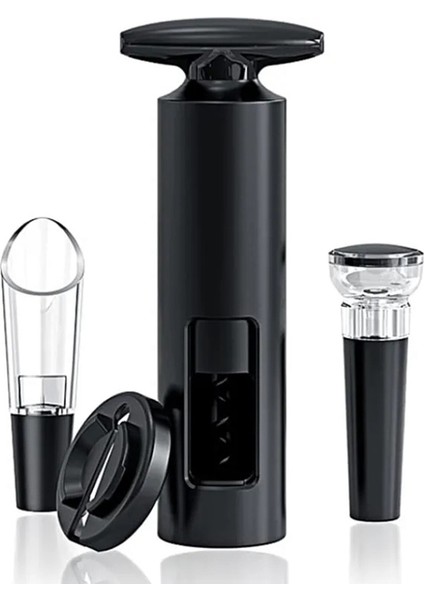 Folyo Kesici Şarap Havalandırıcı Pourer Vakum Tapaları Kendi Kendine Pullama Yeniden Kullanılabilir (Yurt Dışından)