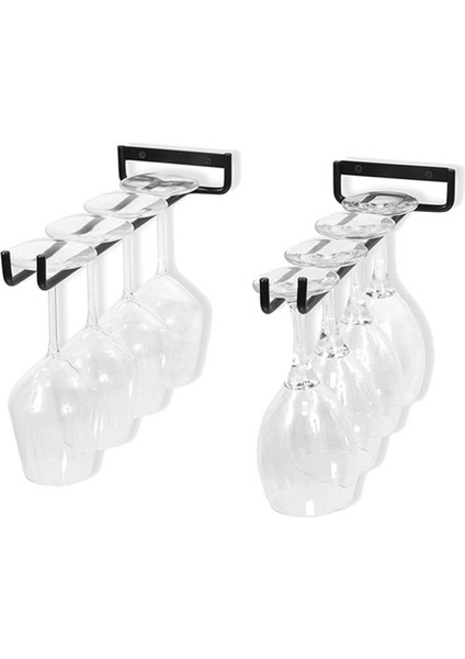 15 Pcs Stemware Şarap Camı Depolama Rafı Duvara Monte Mutfak Depolama Rafı Siyah 11 Inç / 30 cm (Yurt Dışından) fiyatları
