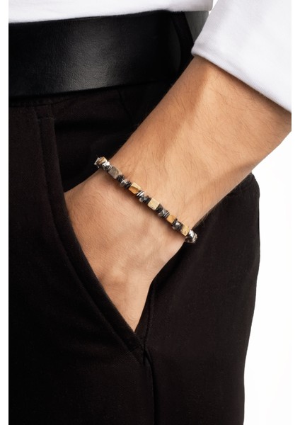 Harita Taşlı 22 cm Çelik Erkek Bileklik fırsatları