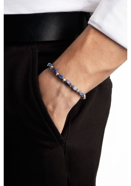 Harita Taşlı 22 cm Çelik Erkek Bileklik fırsatları