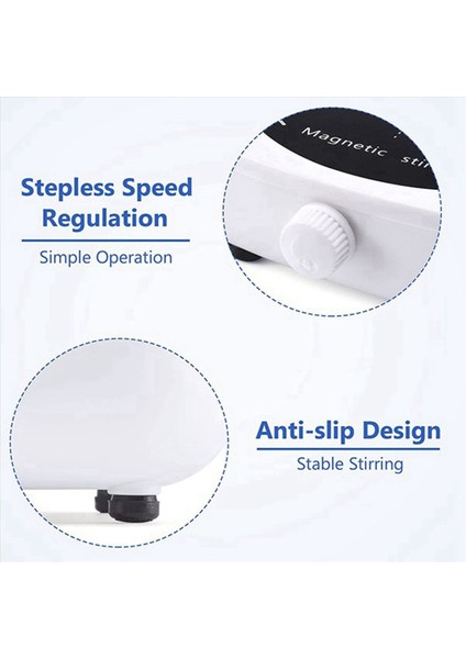 Laboratuar Için 2x Manyetik Karıştırıcı Mini Laboratuvar Karıştırıcı Portatif Karıştırıcı Plaka (Yurt Dışından) fırsatları