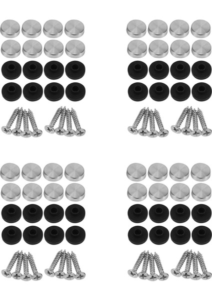 32 Pcs 14MM Dia Paslanmaz Çelik Dekoratif Ayna Vida Kapı Çivileri (Yurt Dışından)