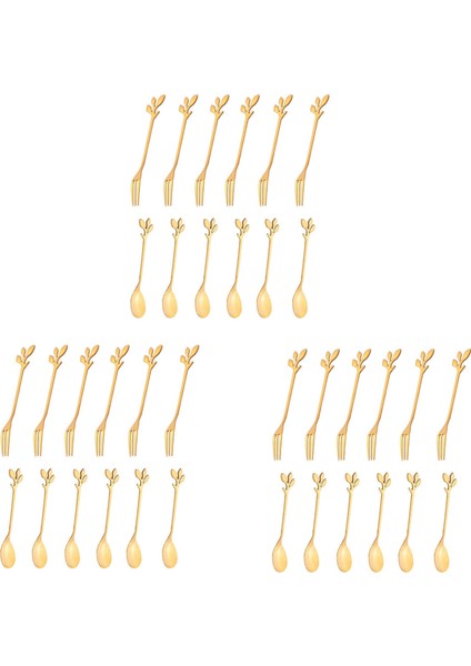 36 Paket Paslanmaz Çelik Çatal ve Kaşık Seti Dondurma Çayı Kahve Kaşığı Sofra Takım Mutfak Sofra Takımları (Yurt Dışından)