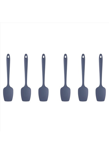 6 Pcs Silikon Spatula Siyah Yüksek Sıcaklık Dayanıklı Bpa Içermeyen Kauçuk Spatula Pişirme ve Pişirme Mutfak Spatula (Yurt Dışından)