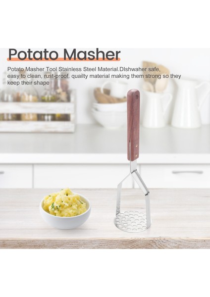 Patates Masher Paslanmaz Çelik Ağır Derecilik Güçlü Slip Anti-Slip Sapır Bükülmesi Kolay Kullanımı Kolay Sağlam Inşaat (Yurt Dışından) fırsatları