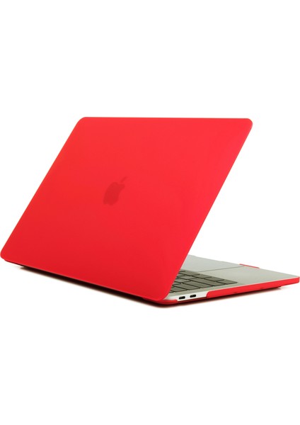 Mat Pc Ön ve Arka Koruyucu Telefon Kılıfı Cep Telefonu Çantası Kabuğu MacBook Pro 13 Inç A1706 / A1708 / A1989 / A2159 / A2251 / A2289 / A2338 - Kırmızı (Yurt Dışından)