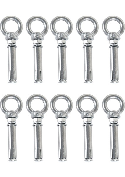 10PCS M8 x 60MM Genişletme Cıvatası Cıvatası 304 Paslanmaz Çelik Halka Kaldırma Ankraj Göz Cıvatası Genişletme Göz Cıvatası (Yurt Dışından)