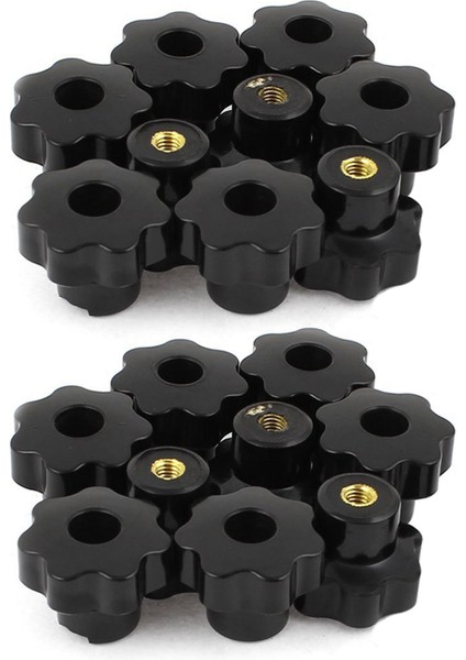 20 Adet 32MM Dia M6 Iplik Vidası Tip Yıldız Başı Kelepçeleme Düğmesi Tutam (Yurt Dışından)