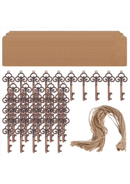 50 Pack Anahtar Şişe Açıcı Etiket Kartları ile Parti Rustik Dekorasyonu Için Düğün Favorisi (Yurt Dışından)