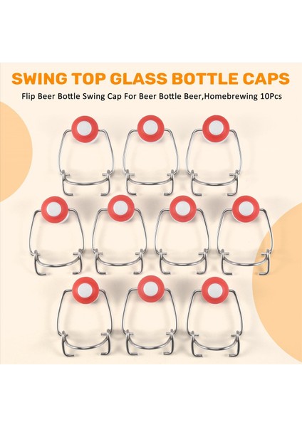 Salıncak Üst Cam Şişe Kapakları Flip Bira Şişe Salıncak Kapağı Için Grolsch Tarzı Bira Şişe Bira Soda Şişeleri Homebrewing 10PCS (Yurt Dışından) fırsatları