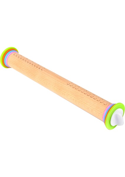 Çıkarılabilir Halkalar Hamur Silindiri Pişirme Pizza ve Kurabiyeler Için Ayarlanabilir Ahşap Oklava Ev Mutfak Pişirme Aracı (Yurt Dışından)