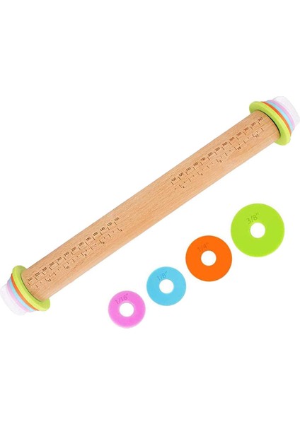 Çıkarılabilir Halkalar Hamur Silindiri Pişirme Pizza ve Kurabiyeler Için Ayarlanabilir Ahşap Oklava Ev Mutfak Pişirme Aracı (Yurt Dışından) fiyatları