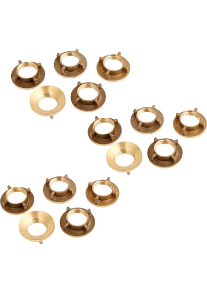 15 Adet Altın Tonlu Pirinç 1/2 Inç Pt Dişli Ev Su Musluk Musluk Fındık (Yurt Dışından)