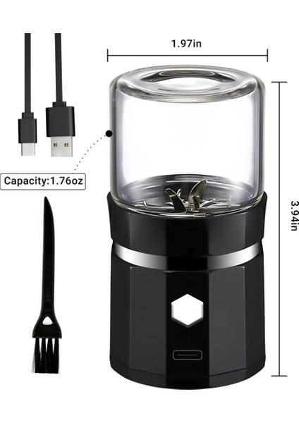 Çay Biberiye Için Temizleme Fırçası ile Mini Elektrikli Öğütücü Taşınabilir Vanilya Öğütücü USB Şarj Edilebilir Fabrikası (Yurt Dışından) fiyatları