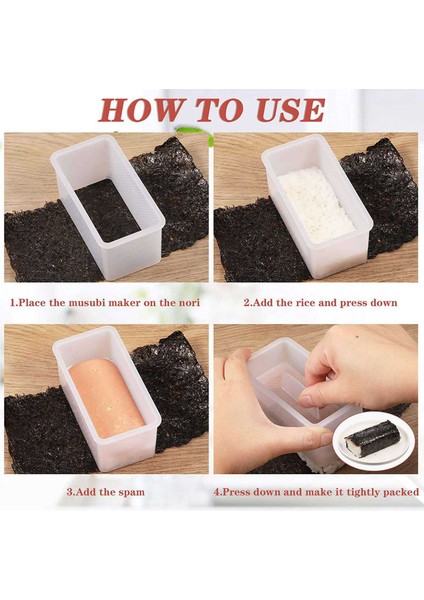 8 Adet Musubi Maker Pres Kalıpları Yapışmaz Spam Musubi Maker Toksik Olmayan Suşi Yapan Kit Hawaii Spam Musubi Maker (Yurt Dışından) indirimleri