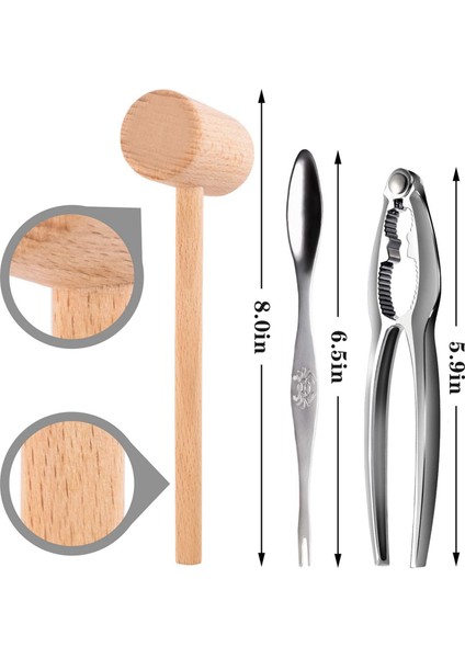 12PCS Deniz Ürünleri Aletleri 2 Çatal 2 Istakoz 2 Istakoz Kraker Kraker Yengeç Krakerleri ve 2 Istakoz Yengeç Malletleri (Yurt Dışından) fiyatları