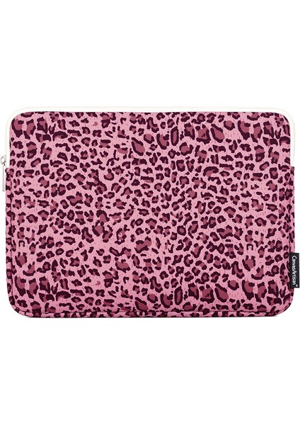 H31-51 Leopar Baskılı Darbeye Dalı Dizüstü Bilgisayar Kılıfı Taşıma Dizüstü Bilgisayar Yumuşak Astar - Pembe/11 Inç Dizüstü (Yurt Dışından)
