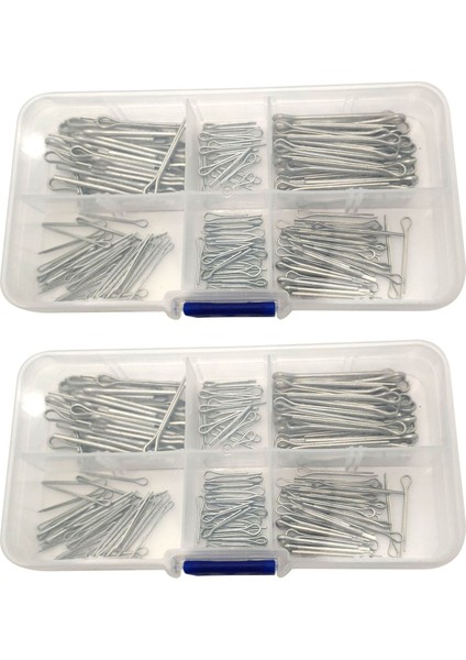 350PC Split Pins Cotter Fixings Set Çeşitli Boyutlar Çinko Kaplama Çelik Sabit Kılıf (Yurt Dışından)