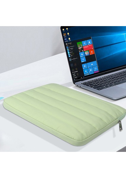 CL283 13-14 Inç Dizüstü Bilgisayar Için Ceket Tasarımlı Dizüstü Bilgisayar Kılıfı Taşınabilir Fermuarlı Çanta - Yeşil (Yurt Dışından) modelleri