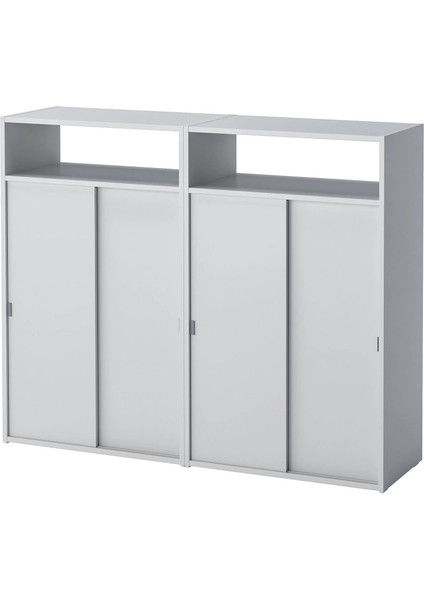 Spıksmed Sürgü Kapaklı Dolap Gri 119 x 32 x 97 cm