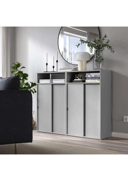 Spıksmed Sürgü Kapaklı Dolap Gri 119 x 32 x 97 cm modelleri