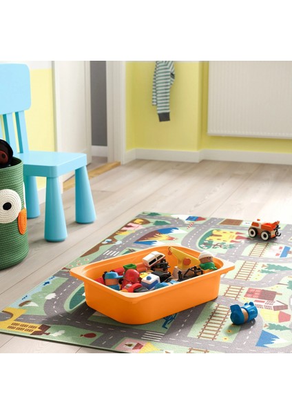 Trofast Saklama Ünitesi Çam Açık Turuncu Kırmızı 93 x 44 x 52 cm fırsatları