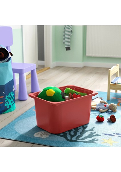 Trofast Saklama Ünitesi Çam Açık Turuncu Kırmızı 93 x 44 x 52 cm indirimleri