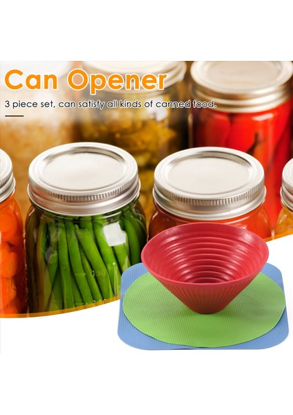 Artritli Yaşlılar Için 3 Adet Çok Fonksiyonlu Silikon Anti-Skıd Açıcı Jar Açıcı (Yurt Dışından) fırsatları