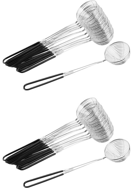 Paslanmaz Çelik Kevgir Elek Tencere Için Kollu Tel Skimmer Kaşık Çorba Drene ve Inci Yiyecek (20 Parça) (Yurt Dışından)