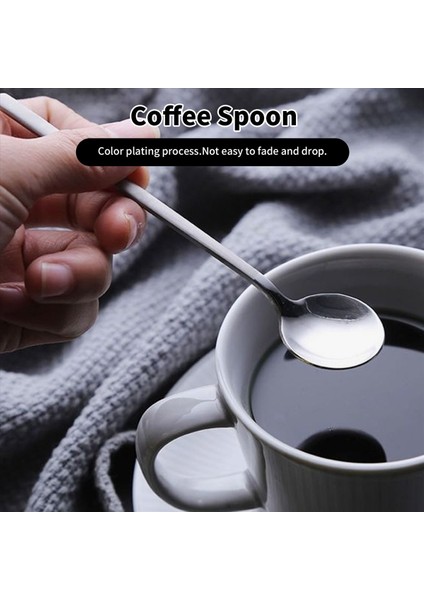1 Adet/set Kahve Kepçe 304 Uzun Saplı Tatlı Çay Kaşığı ile Paslanmaz Çelik Kahve Kaşığı Set Mutfak Aksesuarları Gümüş S (Yurt Dışından) fırsatları