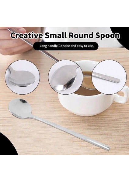 1 Adet/set Kahve Kepçe 304 Uzun Saplı Tatlı Çay Kaşığı ile Paslanmaz Çelik Kahve Kaşığı Set Mutfak Aksesuarları Gümüş S (Yurt Dışından) indirimleri