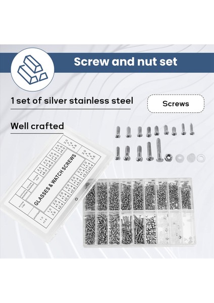 1000 Pcs Gözlük Vidaları Somun Çiftlik + 1 Pc Tornavida + 1 Pc Cheezers Gözlük Onarım Kiti Vidaları Gözlük/ Gözlük/ Güneş Gözlüğü/ Gözlük Için Set Optik Onarım Aracı (Yurt Dışından) indirimleri