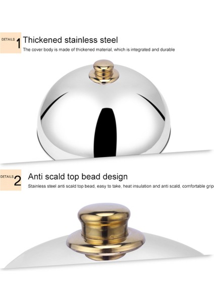 Paslanmaz Çelik Kubbe Tabağı Örtü Tablo Gıda Kapağı Gıda Örtüsü Batı Restoranı Kapağı Teppanyaki Yemek Kapağı (Yurt Dışından) indirimleri