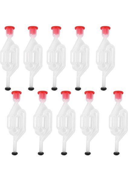 10PCS Şarap Birası Fermantasyon Kontrol Valf Su Mühür Hava Kilidi Ev Şarap Yapım Egzoz Valf Fermantörü Maya Homebrew Aletleri (Yurt Dışından)