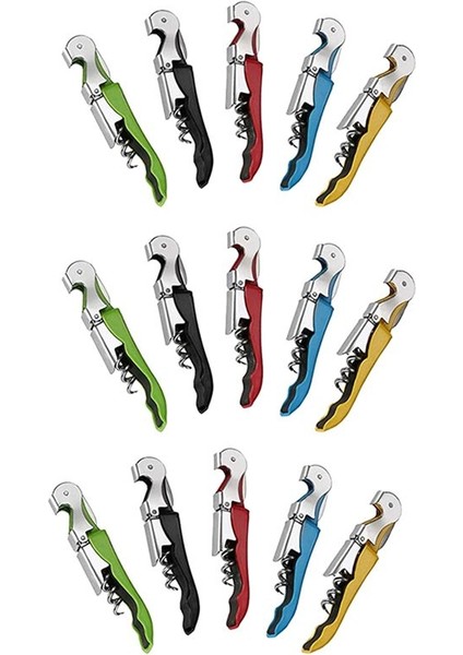 15 Paket Tirbuşon Ağır Hizmetçi Şarap Açıcı Folyo Kesici ve Şişe Açıcı ile Garsonlar Için Şarap Anahtarı Ev (Yurt Dışından)