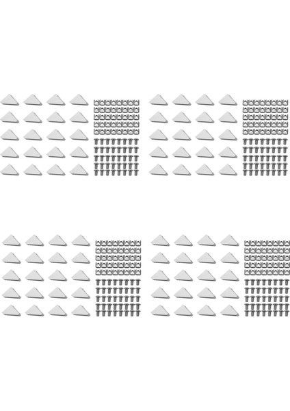 2020 Serisi Alüminyum Profil Konnektör Seti 80 Pcs Köşe Braketi 160 Pcs T-Yuva Somunları 160PCS Hex Soket Kapak Vidası Cıvatası (Yurt Dışından)