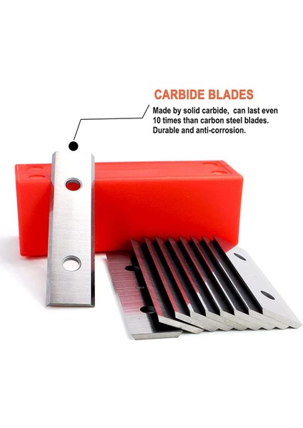 20PCS Tungsten Karbür Sıyırıcı 50X12X1 5mm Çift Kenarlı Ağır Hizmet Sıyırıcı Yedek Bıçaklar Boya Çıkartmaları Kaldırma (Yurt Dışından) fırsatları