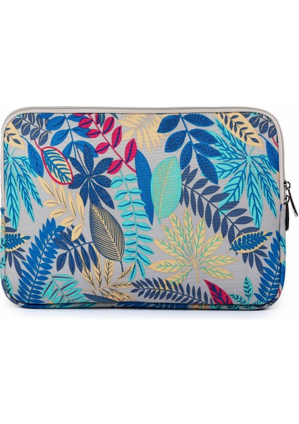 Lısen 14 Inç Renkli Yapraklı Dizüstü Bilgisayar Kılıfı Çantası, Boyut: 36,5 x 25,5 x 2 cm - Gri Arka Plan (Yurt Dışından) fiyatları