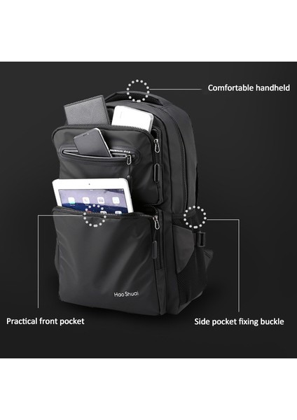 Haoshuaı 3408# Büyük Omuz Çantası Dizüstü Bilgisayar Sırt Çantası Seyahat Sırt Çantası Kamp Taşıma Çantası - Ordu Yeşili (Yurt Dışından) indirimleri