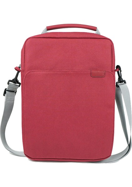 12,9-13,3 Inç Darbeye Dalı Dizüstü Bilgisayar Taşıma Çantası Polyester Dizüstü Bilgisayar Çantası Çapraz Askılı Çanta - Şarap Kırmızısı (Yurt Dışından)