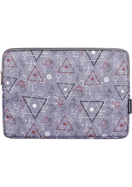 Canvasartısan H26-01 13 Inç Dizüstü Bilgisayar Fermuarlı Kese Geometrik Desenli Taşıma Çantası Dizüstü Bilgisayar Koruyucu Kılıf (Yurt Dışından)